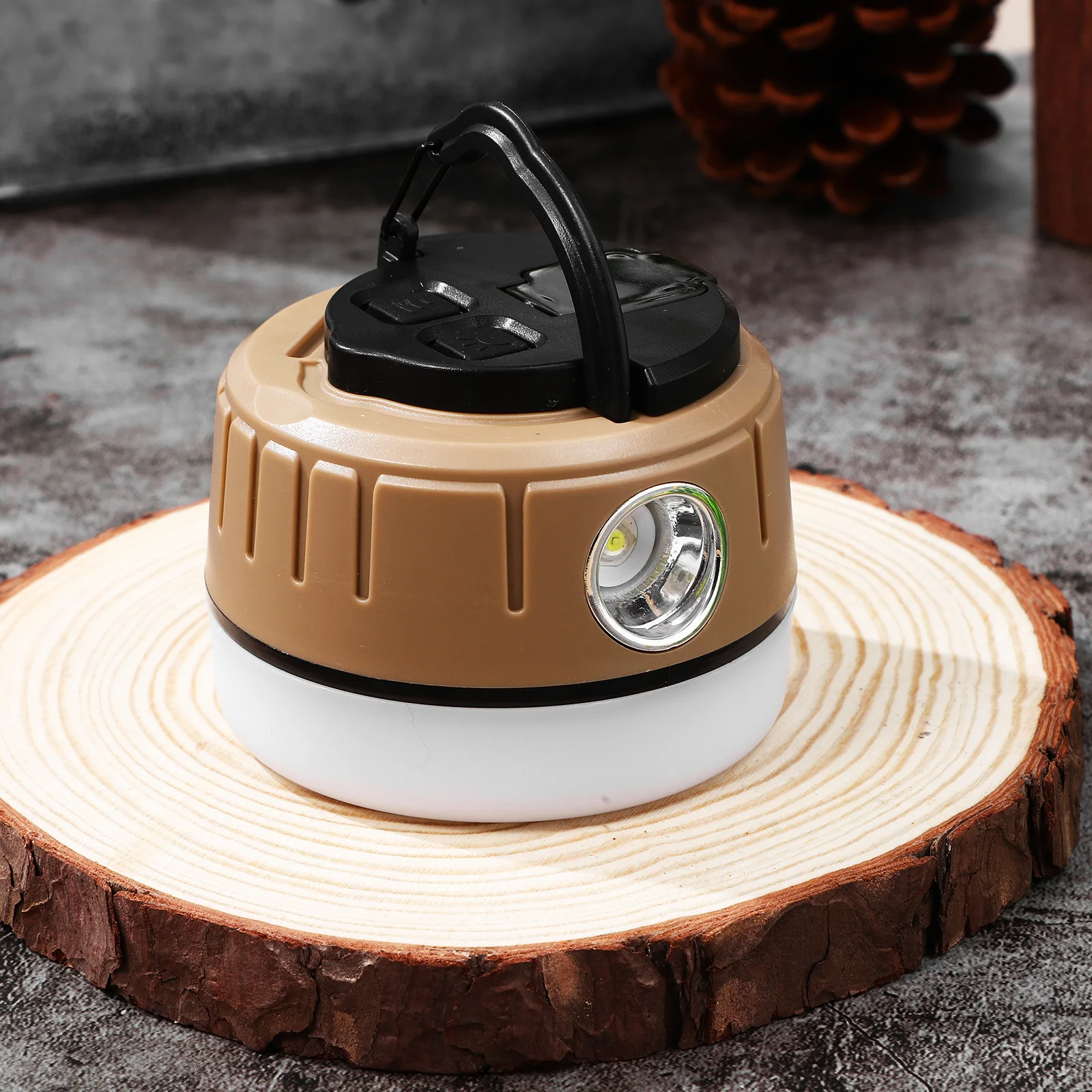 

Camel Color Camping Lantern LED Lights Portable Waterproof Tent Lanterns For Outdoor Use Brightness Adjustable