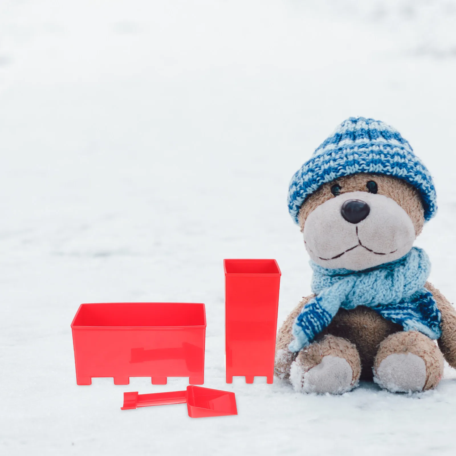 

1Set Winter Outdoor Snow Brick Mold Kids Plaything Sand House Maker Durable Safe Antislid Handle Design Snow Brick Mold