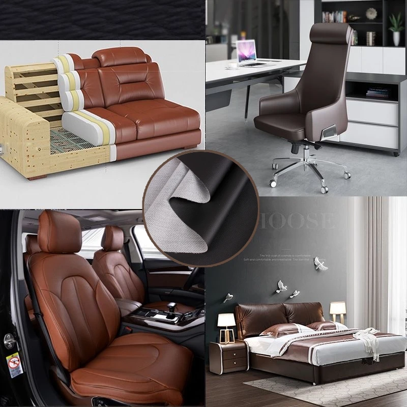 50/100/200x160cm Litchi Texture Leather Patch Car Interior Fabric Auto Seat Cover Door Dashboard Repair DIY Upholstery Material - view 5
