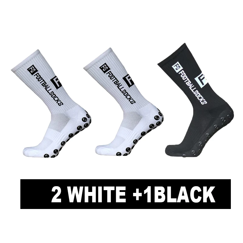 3/1 Paar Nieuwe Stijl FS Voetbalsokken Ronde Siliconen Zuignap Grip Anti Slip Voetbalsokken Sport Mannen Vrouwen honkbal Rugby Sokken