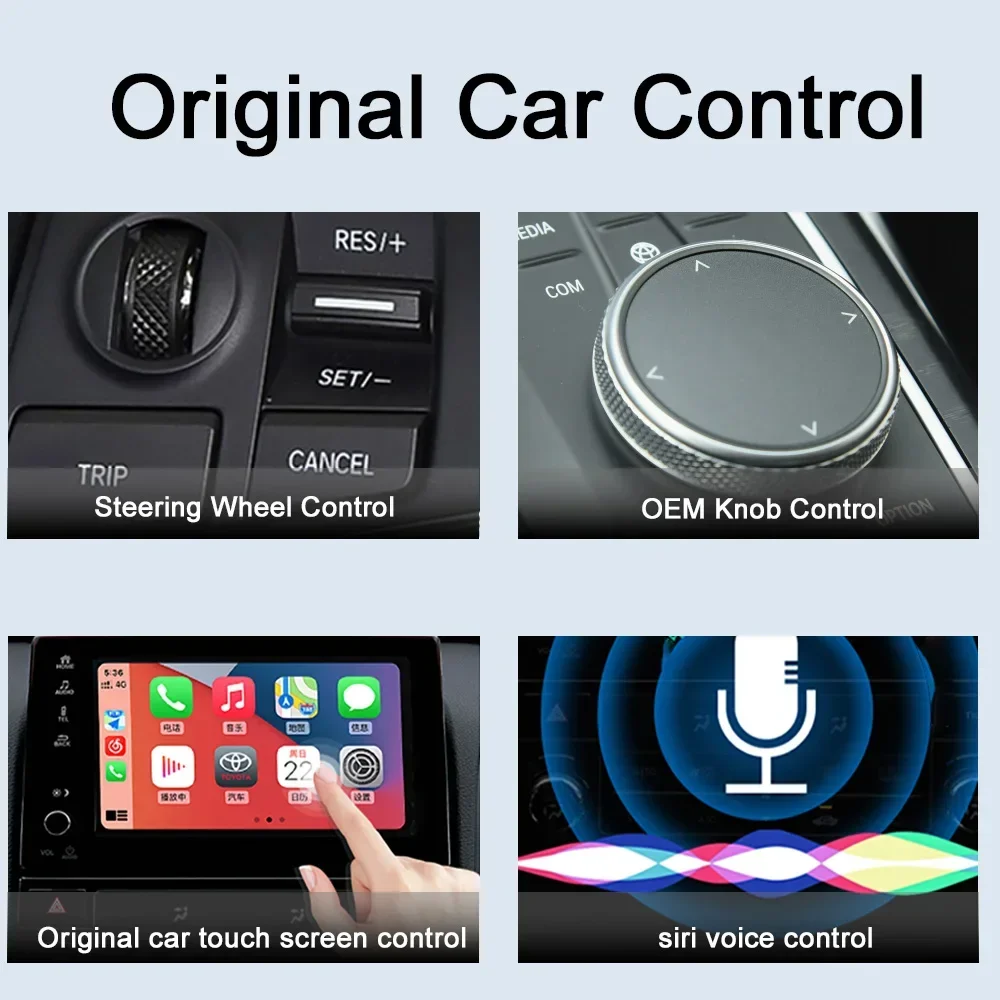 อะแดปเตอร์ CarPlay แบบมีสายไปยังไร้สายสำหรับเครื่องเสียงรถยนต์ OEM ตัวพร้อม USB Plug and Play สมาร์ทลิงค์โทรศัพท์เชื่อมต่ออัตโนมัติกับ CarPlay