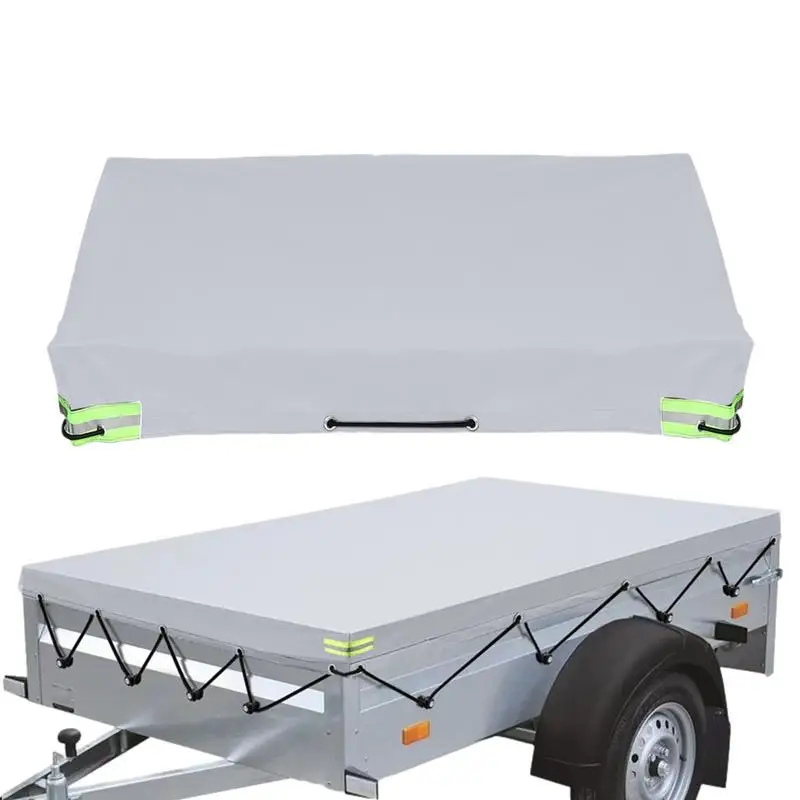 Trailer Cover RV Camping Trailer Flat Tarpaulin UV Protection Waterproof Trailer Rv Cover For Other Vehicle And Car Trailer