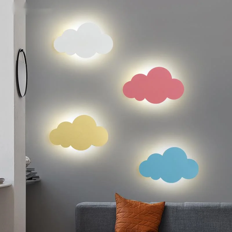 

Modern Minimalist Color Cloud Wall Lamps For Bedside Study Dining Room Corridor Ndoor Deco Sconce LED Lights Fixtures AC90-260V