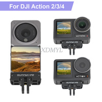 Sunnylife Magnetic Quick Release Adapter Foldable Expansion Bracket 1/4 Interface Mount Holder For DJI Action 4/Action 3/Action2