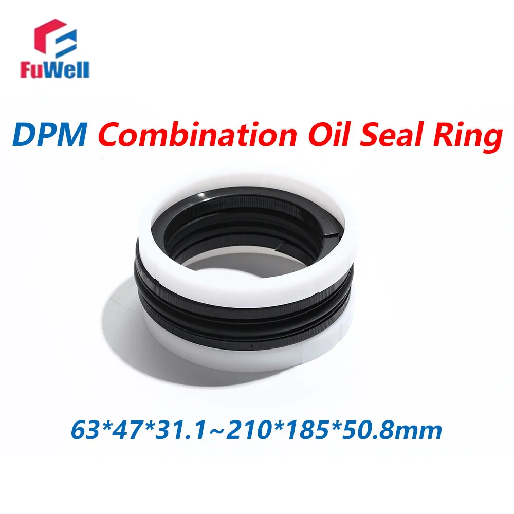 FuWell DPM High-Temperature Resistant Hydraulic Cylinder Piston Seal O-Ring Oil Seal Gasket for Mechanical Parts OD 63mm~210mm