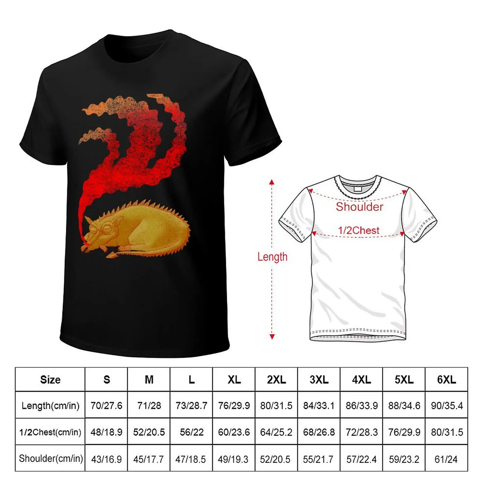 Snoring Dragon T-Shirt quick-drying street wear men t shirt