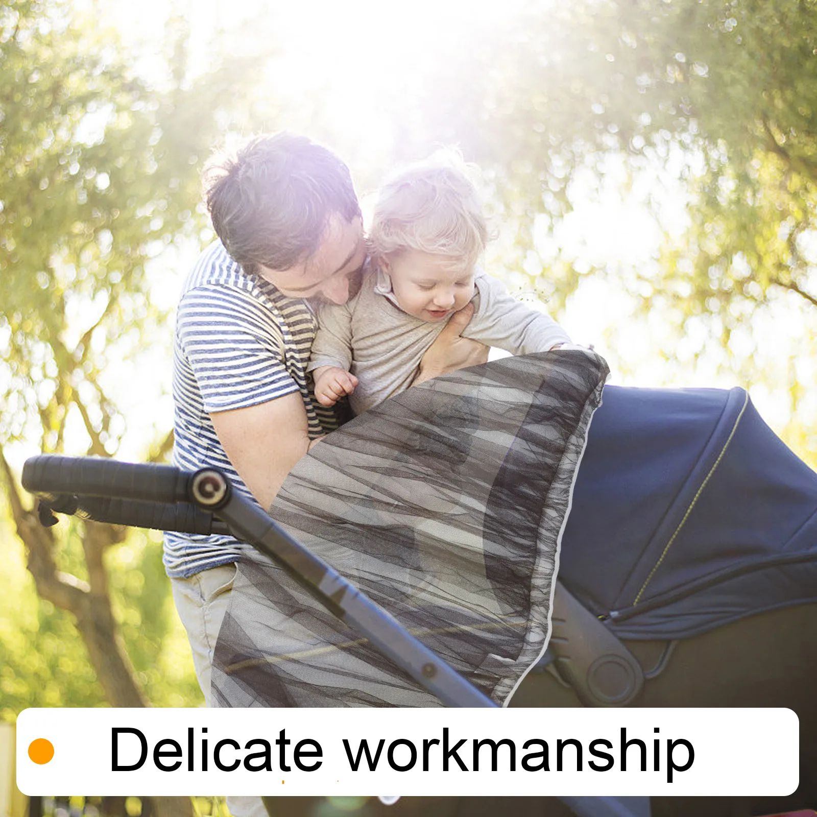 

3Pcs Easy Fit Baby Stroller Mosquito Net Protective Mesh Cover for Car Seat Crib Cradle Playpen Outdoor Stroller Net