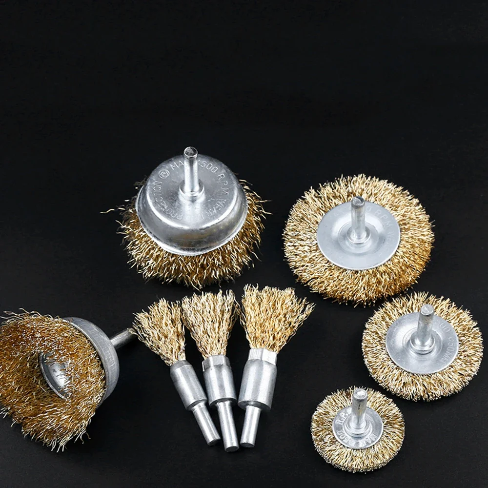 

Steel Wire Brush Head Wire Brush Bowl-shaped Deburring Copper Plating Brush for Grinding, Rust, and Polishing Grinding Head