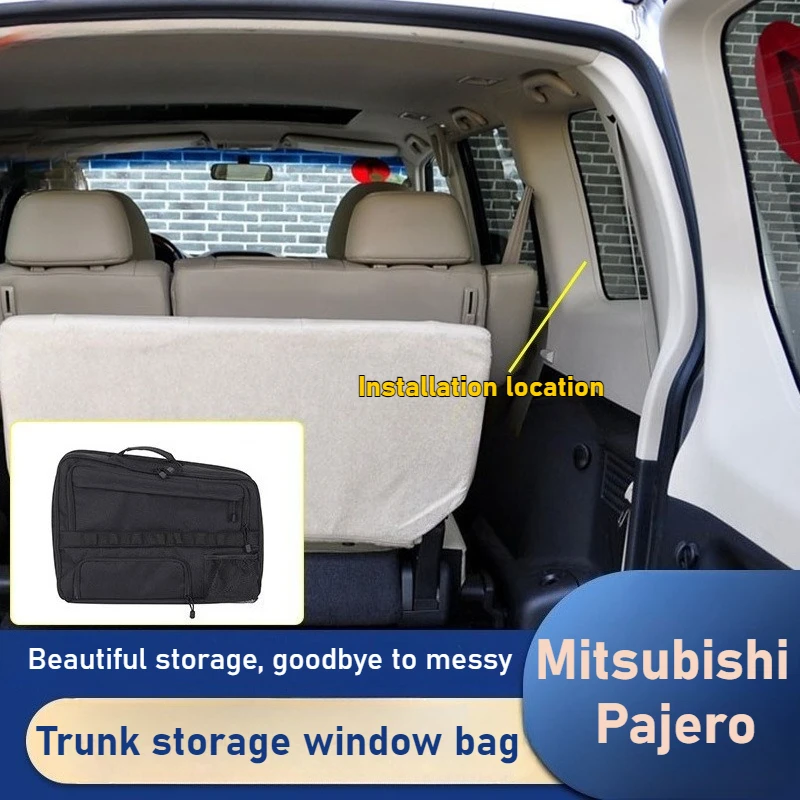 

Для Mitsubishi Pajero 2007-2020 багажник автомобиля, сумка для хранения бокового окна, органайзеры с несколькими карманами, сумка для хранения инструментов, сумка для груза, аксессуары