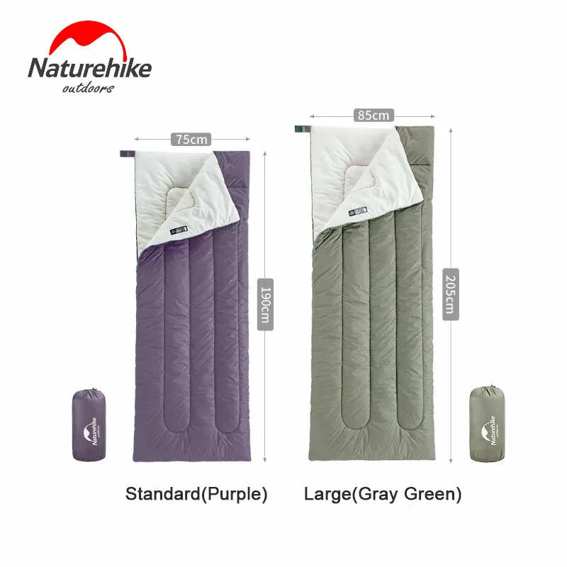 

Naturehike Envelope Type Sleeping Bag 3-Season Waterproof Cotton Sleeping Bag Ultralight Portable Outdoor Camping Travel Break