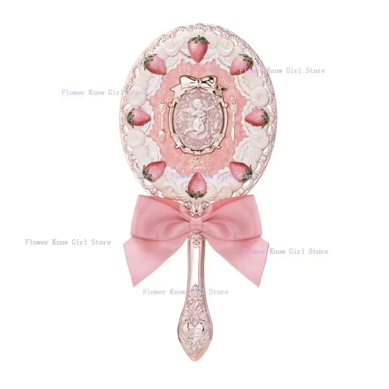 Flor sabe morango cupido espelho de mão flowerkindows espelhos de maquiagem espelho vintage