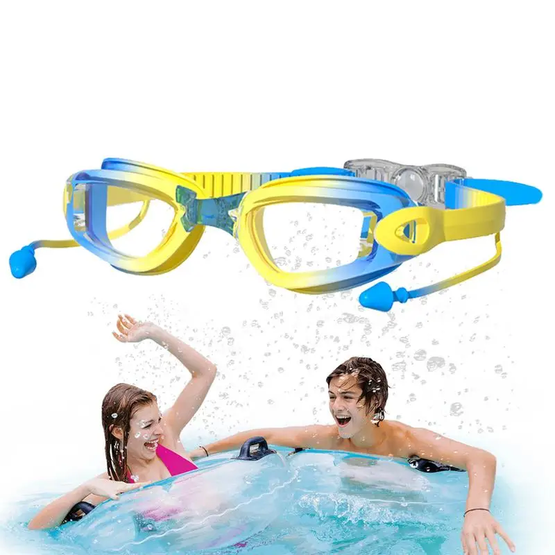 Pool Goggles Kids Swimming Glasses UV Protection Clear Vision No Leakage Anti Scratch & Fog Comfortable Strap Water Goggles