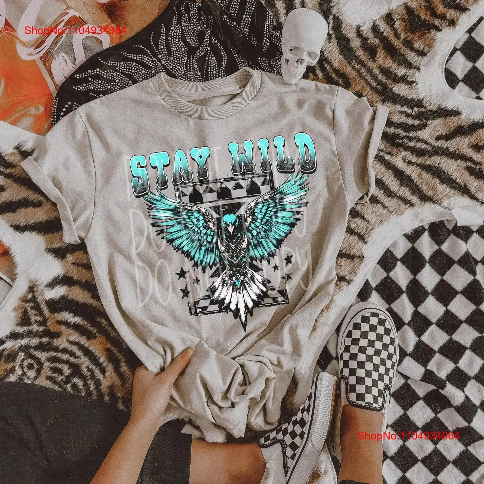 

Stay Wild T Shirt Trendy Western Fast Shipping Super SofT for Kid's vintage Washed streetwear Casual Top For Everyday Wear