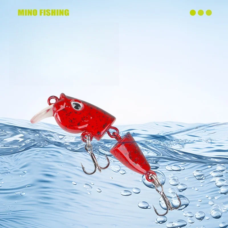 BILLINGS 1 Stück Micro 2-Segment-Köder 2,5g/3,5g Mehrteiliger Vollwasserköder im japanischen Stil Stream Minnow Angelzubehör – Detail 5