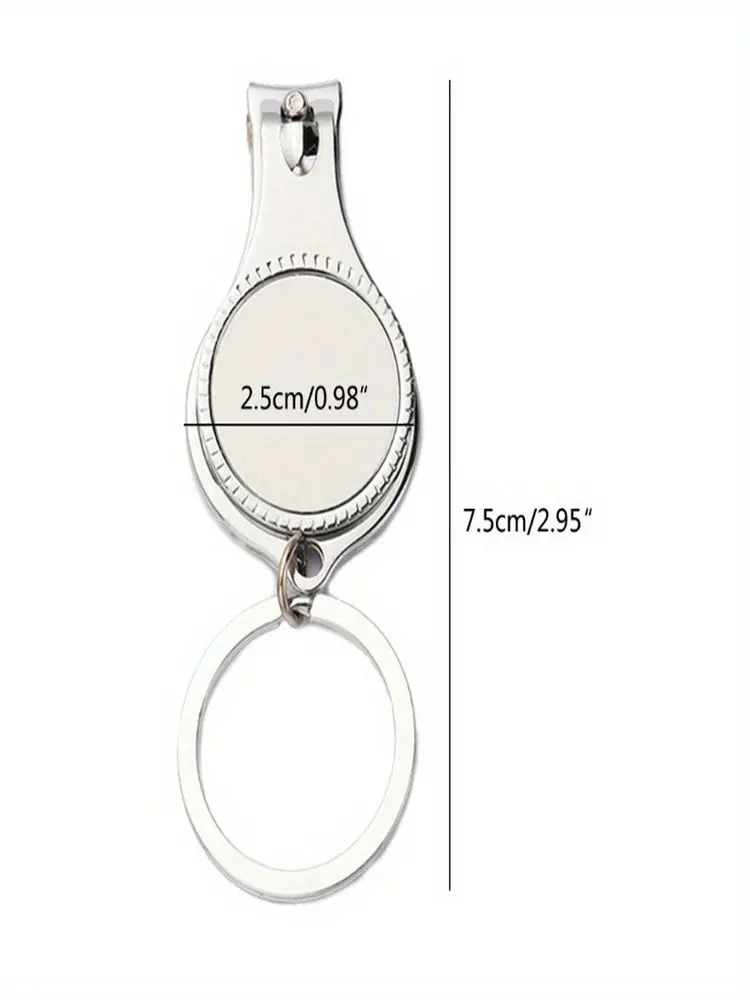 Brelok do kluczy 3 w 1: obcinacz do paznokci, wielofunkcyjny pedicure do paznokci u stóp, otwieracz do butelek, metalowy składany design Kering.