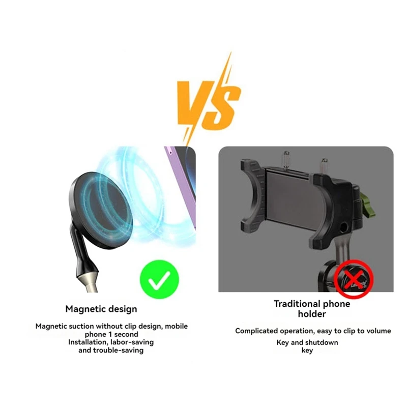 N15R-360 °   Magnetische mobiele telefoonhouder voor smartphone Statiefadapter voor Magsafe Case Telefoonstandaardaccessoires