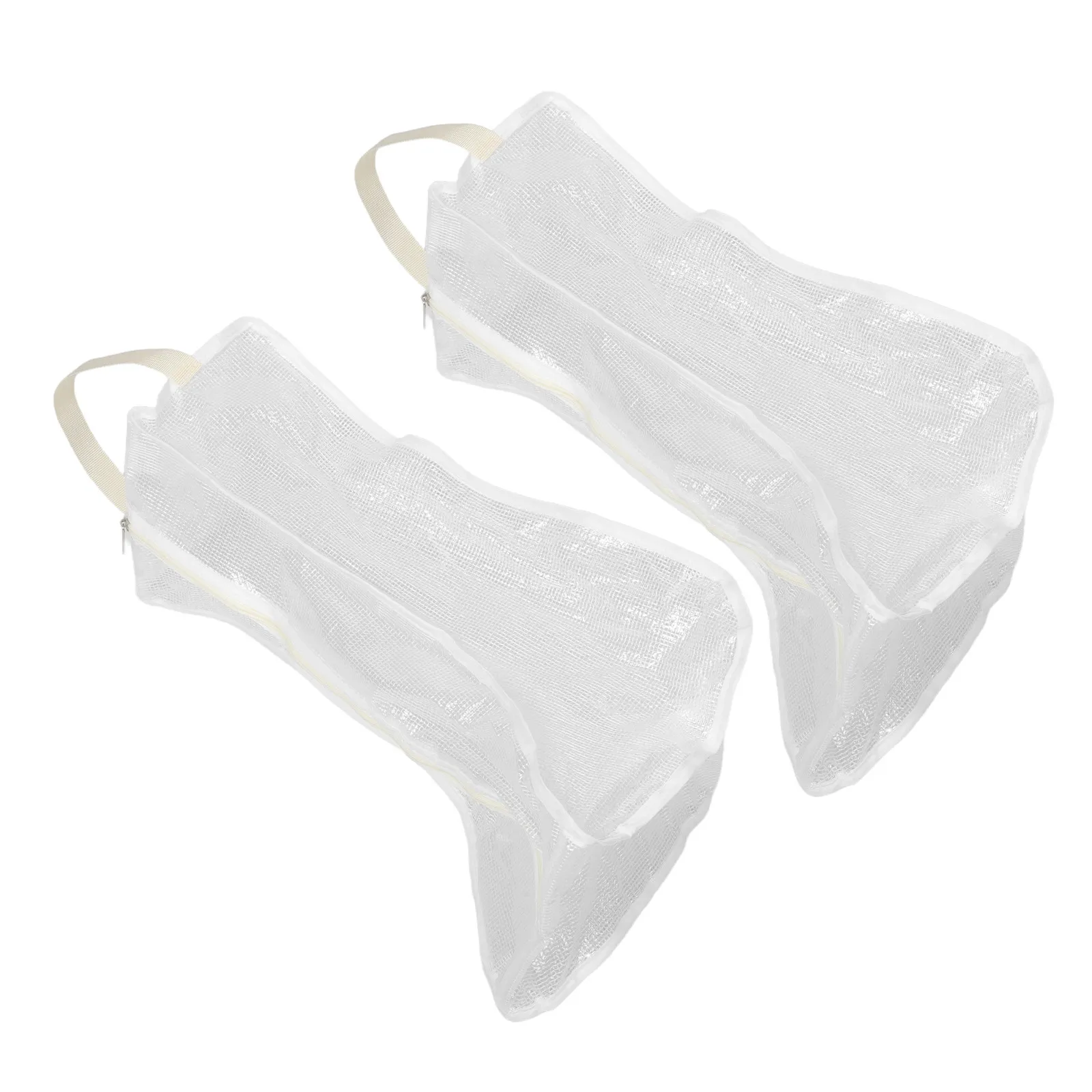 

2Pcs Transparent Boot Storage Bag Tall Boot Cover Waterproof Clear Plastic Organizer Apricot Zipper Travel Shoe Protector