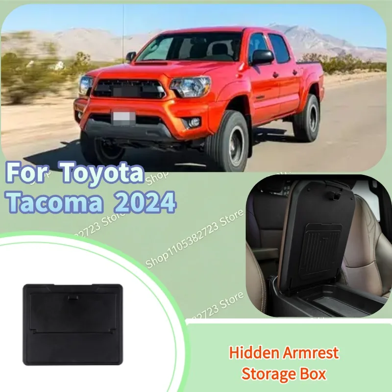 Hidden Armrest Lid Storage Box Special Addition Parts For 2024 Toyota Tacoma Car Interior Modification Accessories