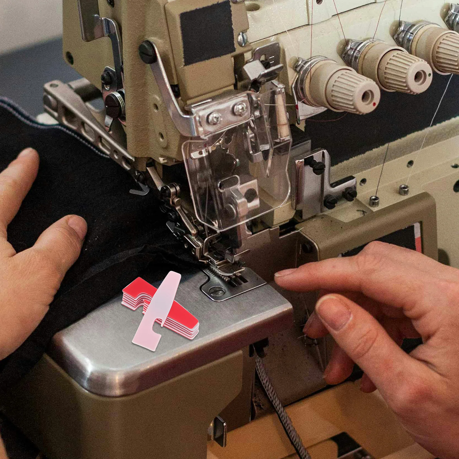 15 قطعة من البلاستيك الاوفرلوك قطعة قدم الضغط في ماكينة الخياطة لاستبدال ماكينة الخياطة ملحقات آلة Serger المتينة حافة عالية الكفاءة #2