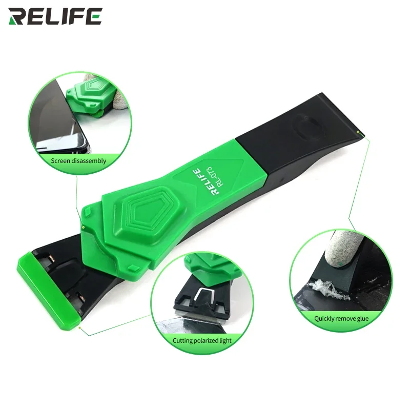 RELIFE RL-073 Screen Disassembly De-Glue Blade OCA Polarized Cleaning Blade In Addition To Dry Glue Demolition Phone Frame Tool