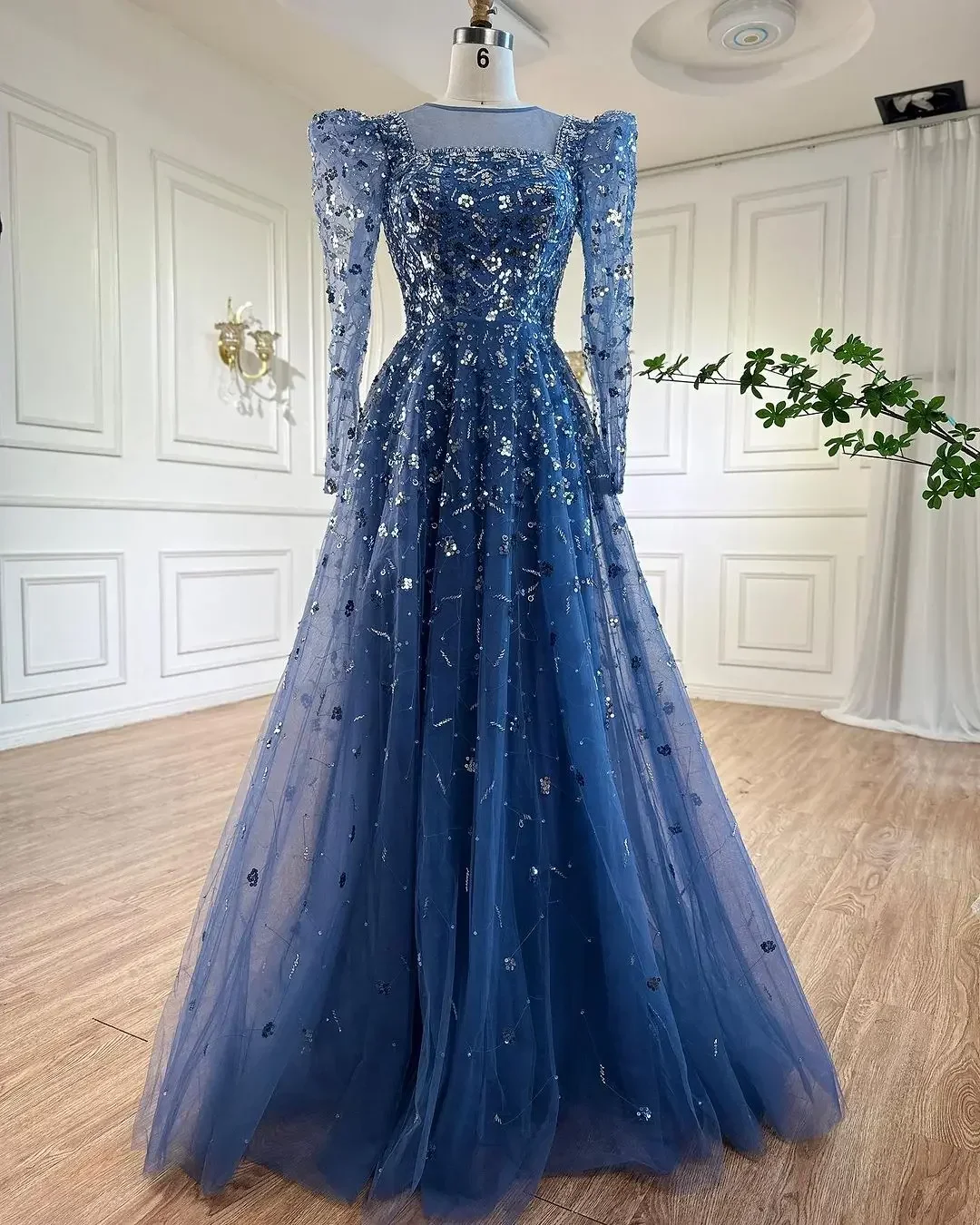 SERENE HILL Muslim Arabic Pink A Line Long Sleeve Luxury Beaded Evening  Dresses Customized 2025 Gowns Wedding Party GLA71762A - AliExpress 320