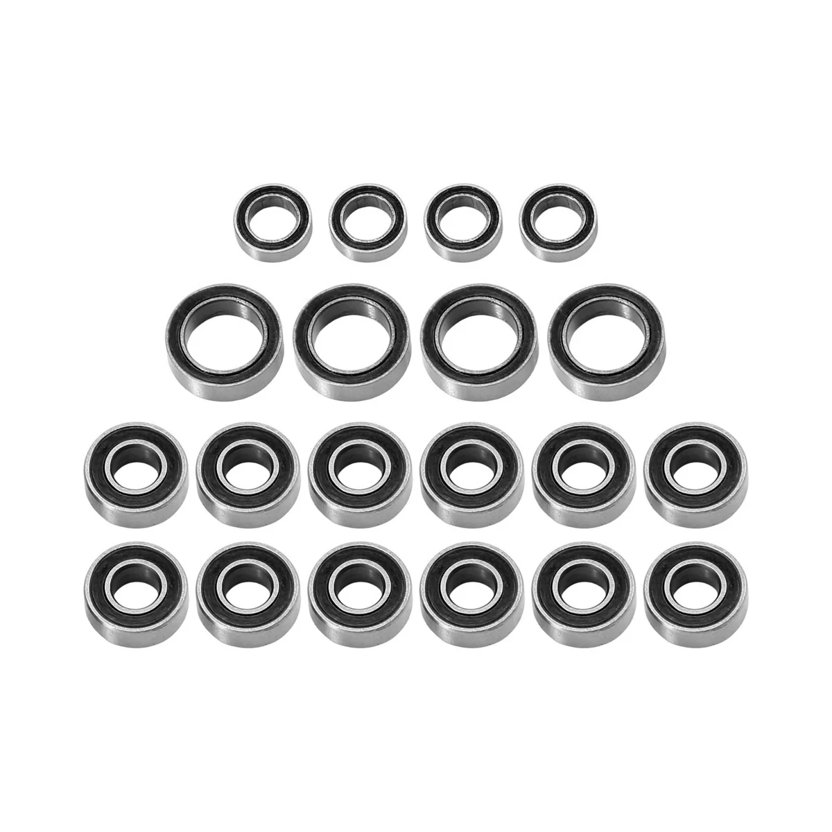 20Pcs Sealed Bearing Kit for Tamiya TT01 TT-01 TT-01E TT-02B TT-01D 1/10 RC Car Upgrade Parts Accessories