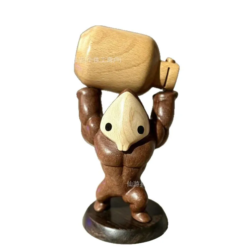 New Cute Creative Desktop Ornament Crazy Flat Children Cartoon Animation Solid Wood High-end Children's Study Gift