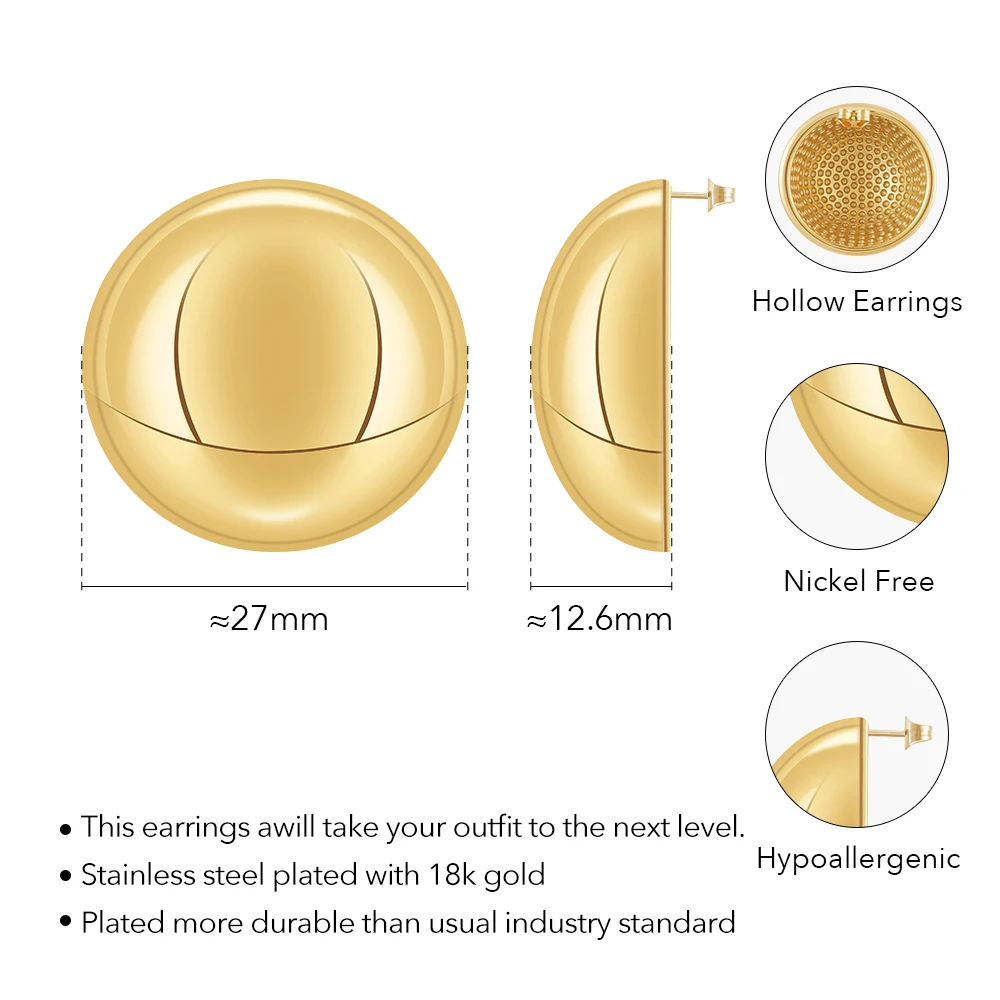 ENFASHION Hollow Stud Earrings For Women Gold Color In Earings Fashion Cute Jewelry Aretes De Mujer Birthday Wholesale E241529