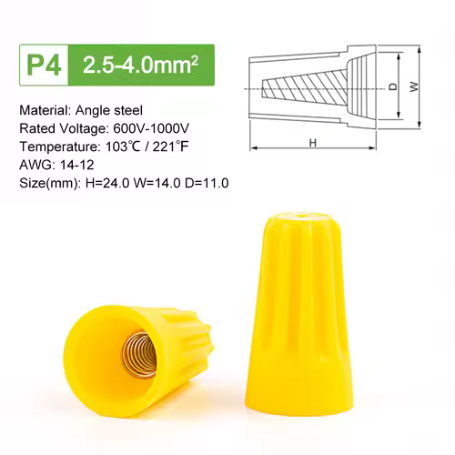 50PCS Colorful Electrical Insulated Crimp Twist Terminal Quick Wire Connector Nut Spring End Cap Connection - Image 9