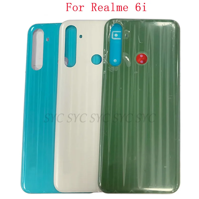 

Original Battery Cover Rear Door Case Housing For Realme 6i Back Cover with Adhesive Sticker Logo Repair Parts