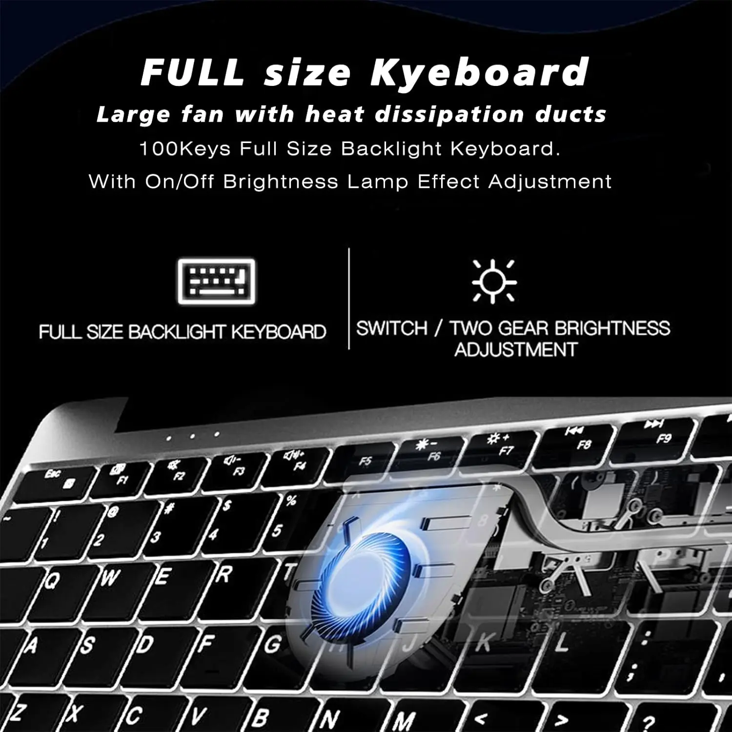 LENO 15.6" Laptop Large-screen 32GB RAM 2TB SSD Intel 6500Y Office Windows11 Notebook 5000mAh Gamer PC with Backlit Fingerprint