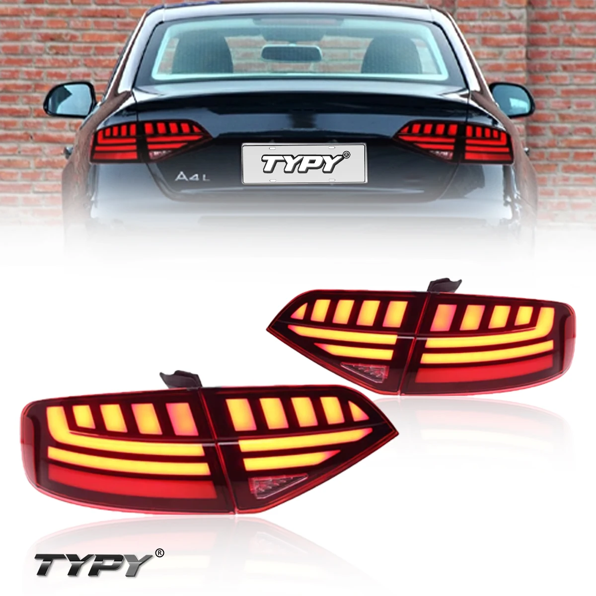 

TYPY New LED Taillight Upgrade Modified Full Tail Lamp Car Accessories For Audi A4L 2009-2012 Dynamic Turn Signals