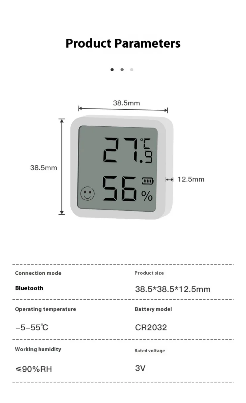 ZEXEF Tuya ZigBee Temperature And Humidity Sensor Home Indoor Thermometer With LCD Display APP Voice Control Alexa Google Home