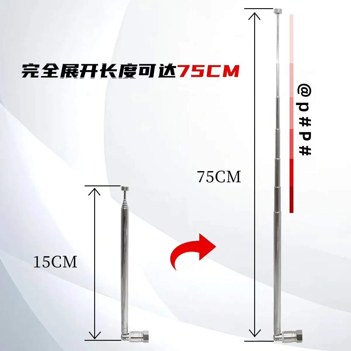 قابل للسحب DAB راديو FM هوائي محول HiFi AV استقبال نظام صغير هوائي طول F-ذكر موصل راديو الملحقات #5