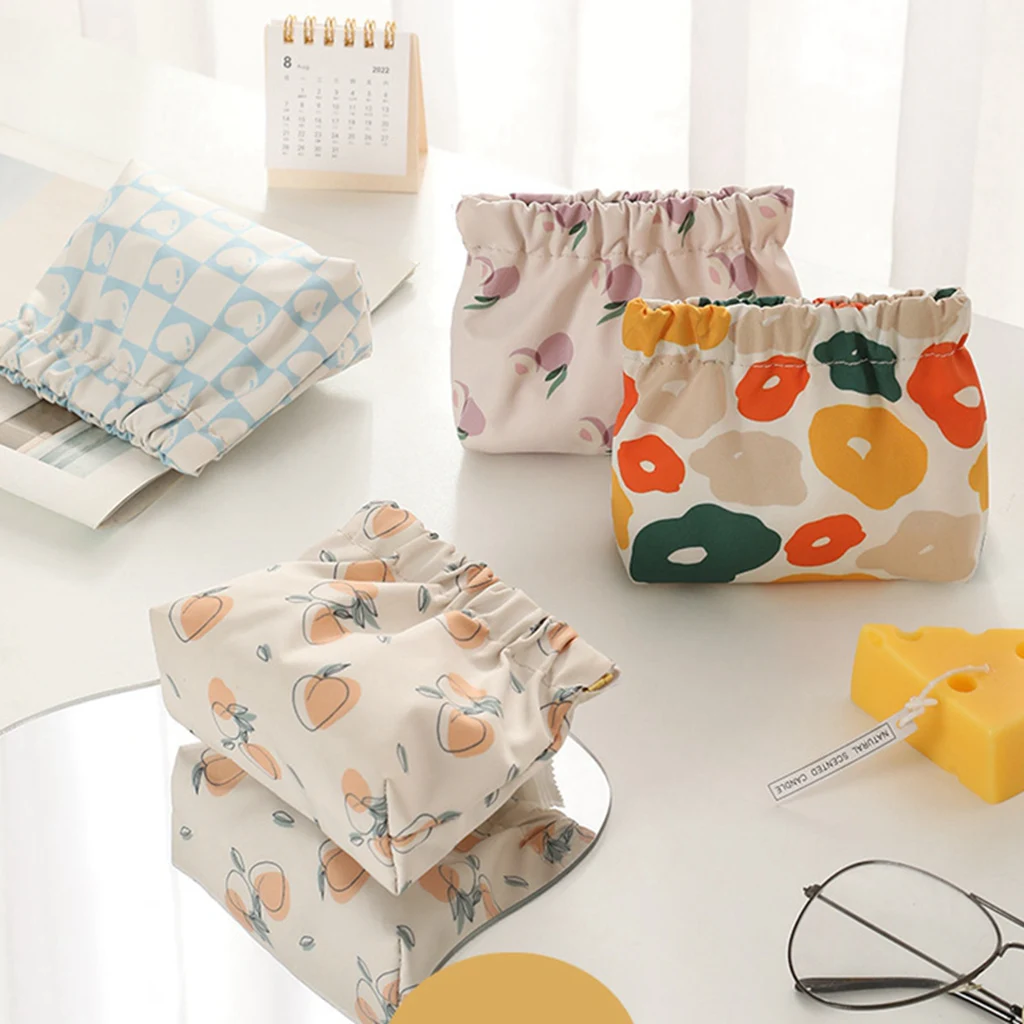 Sanitary Napkin Storage Bag Women Tampon Bags Credit Card Holder Pouch Napkin Towel Cosmetics Cotton Coin Purse Organizer