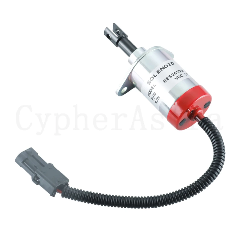 RE526570 Fuel Shut Off Solenoid for John Deere 4120 4320 4520 4720 5225 John Deere Engine 2.4L 2.4 4024TF TF270 4024 3.0L 12V