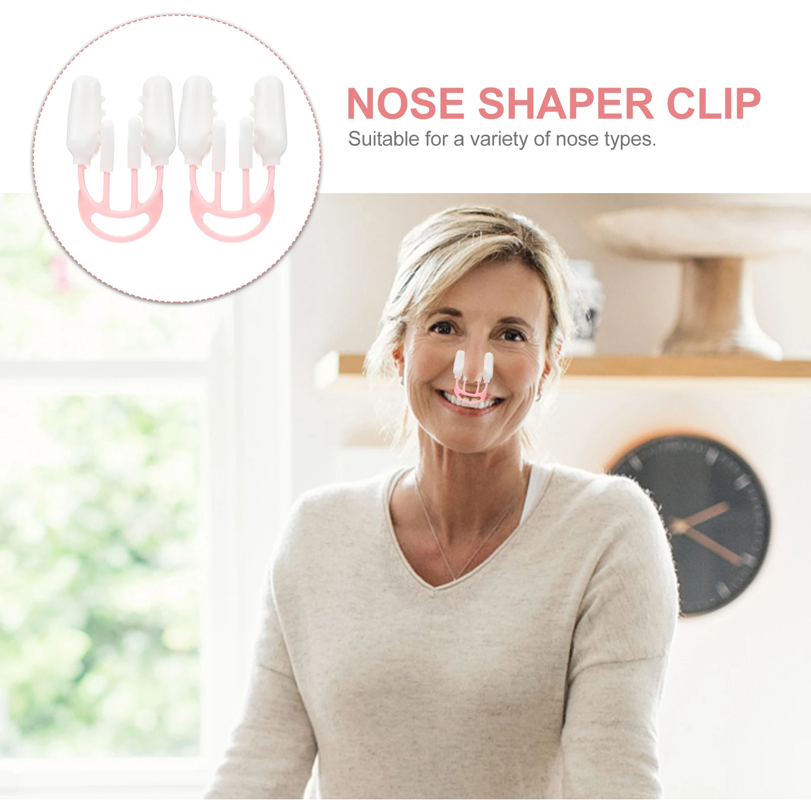 

2Pcs Nose Bridge Shaper Silicone Clip Nose Straightener Tool Beauty Corrector Enhancer Nasal Bridge Clip