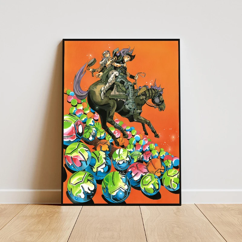 الكلاسيكية اليابانية الهزلية جوجو مغامرة غريبة الملصقات يطبع قماش الطباعة جدار صورة فنية لغرفة المعيشة ديكور المنزل هدية