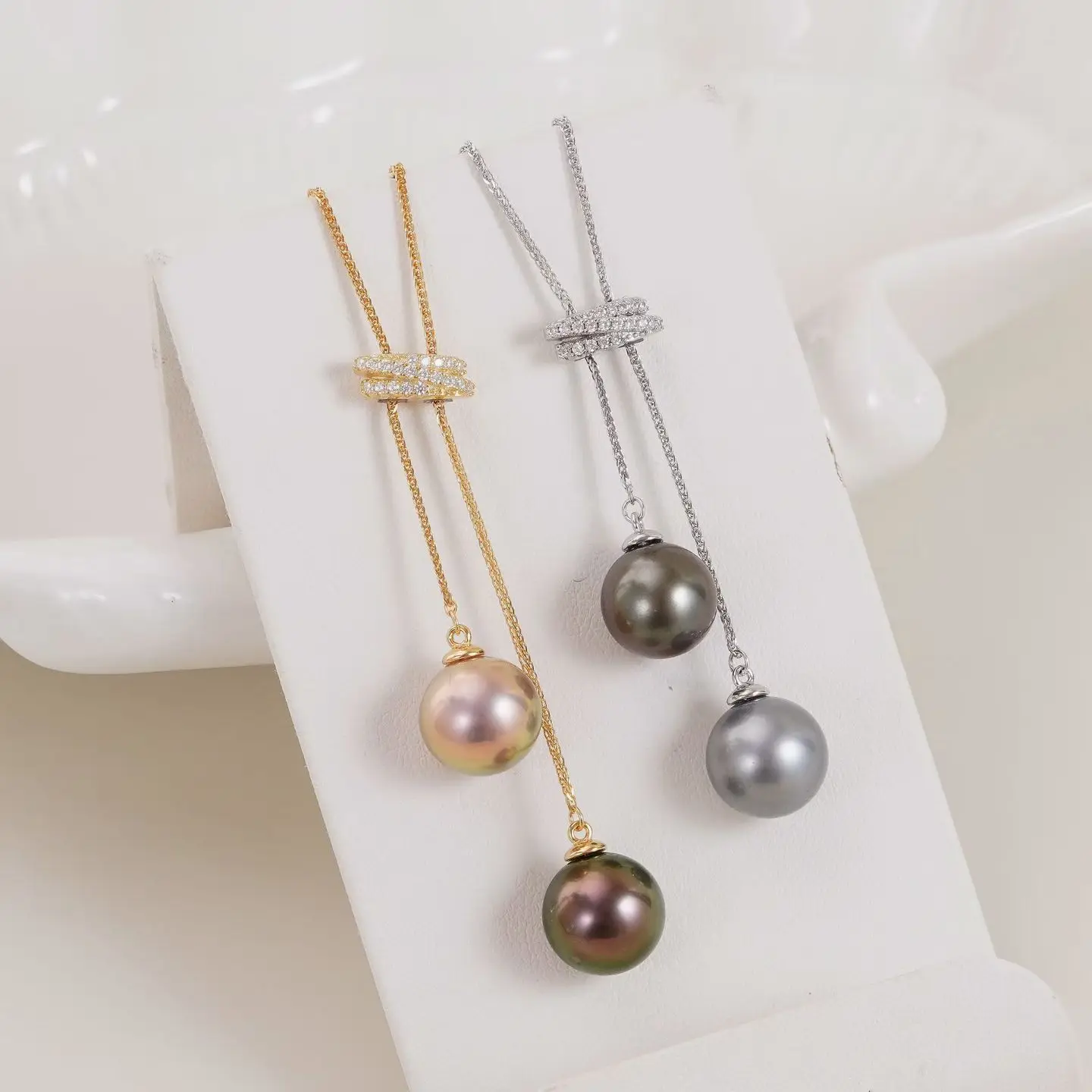 

Длинные основы для ожерелий из стерлингового серебра S925 (45 см), фурнитура и комплектующие для ювелирных изделий, аксессуары для жемчуга 11-12 мм