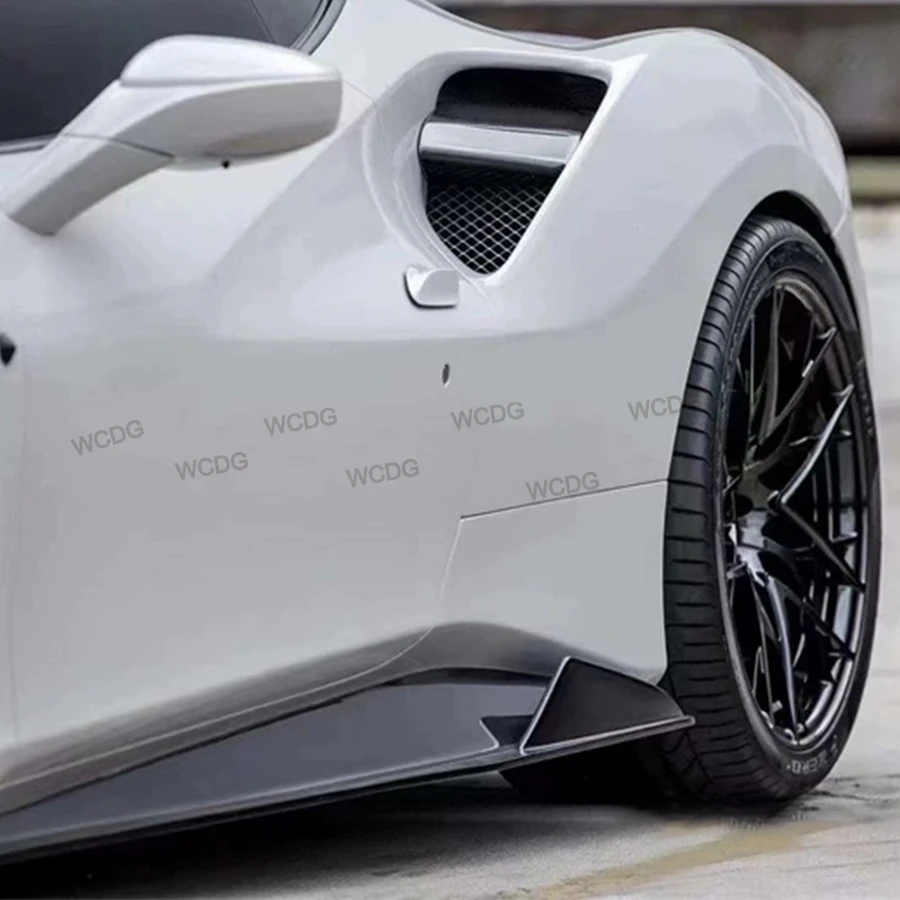 V Style New Carbon Fiber Body Kit for Ferrari 488 Gtb Sports Front Bumper Lip Side Skirt Rear Spoiler Splitter Car Body