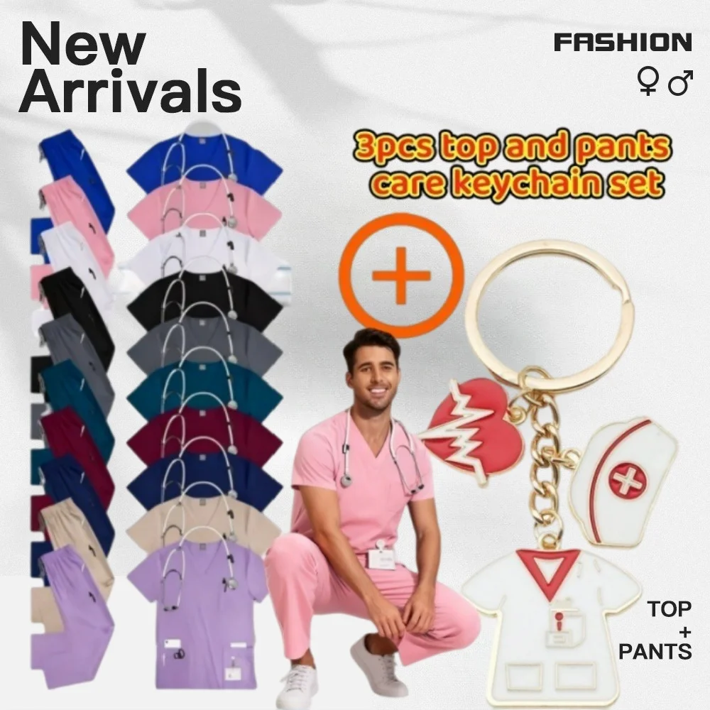 

3-piece Postpartum Center Top and Pants Care Keychain Set Health Check Brush Set Women's Hand Washing Set