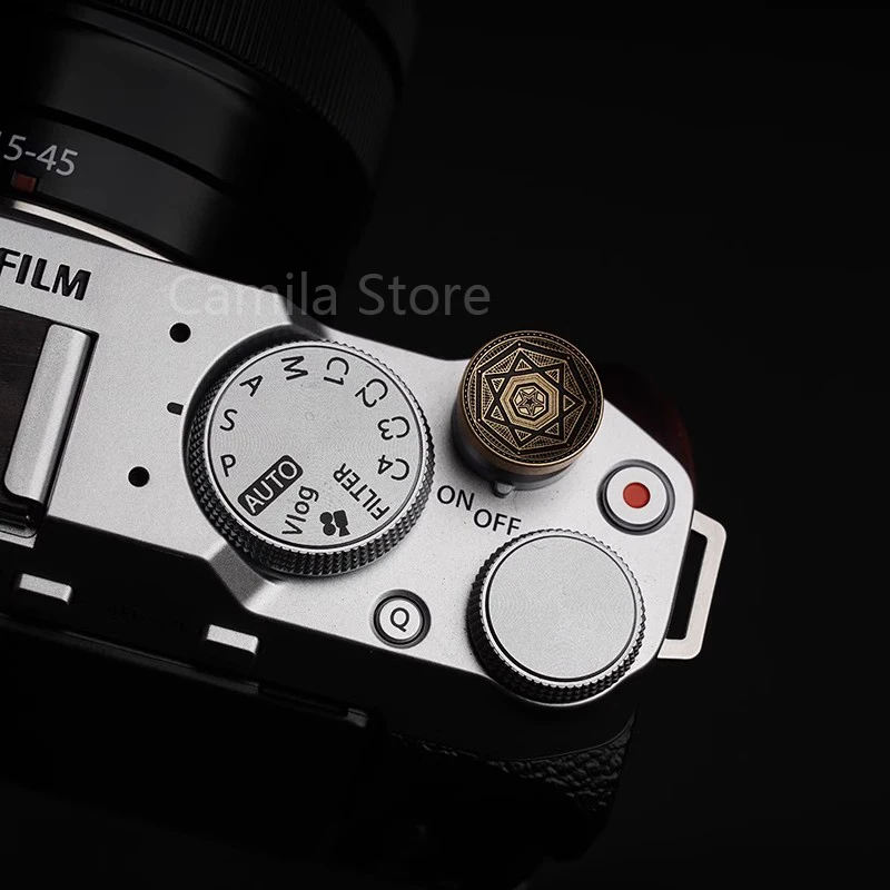 Exquisitely carved brass shutter screw for canon nikon Fujifilm x100v sony leica Q3 mirrorless hread button Camera accessories