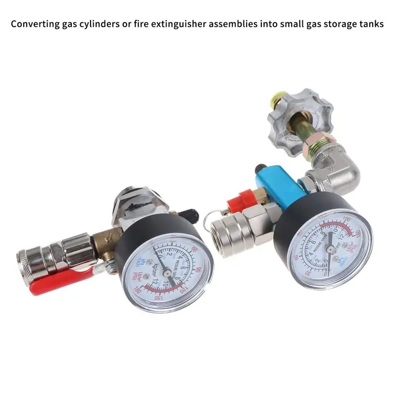 Small Gas Storage Tank Pressure Adapter 1 Set Reformed Safe Locking Inflatable Cylinder Connector for Family Camping Trips