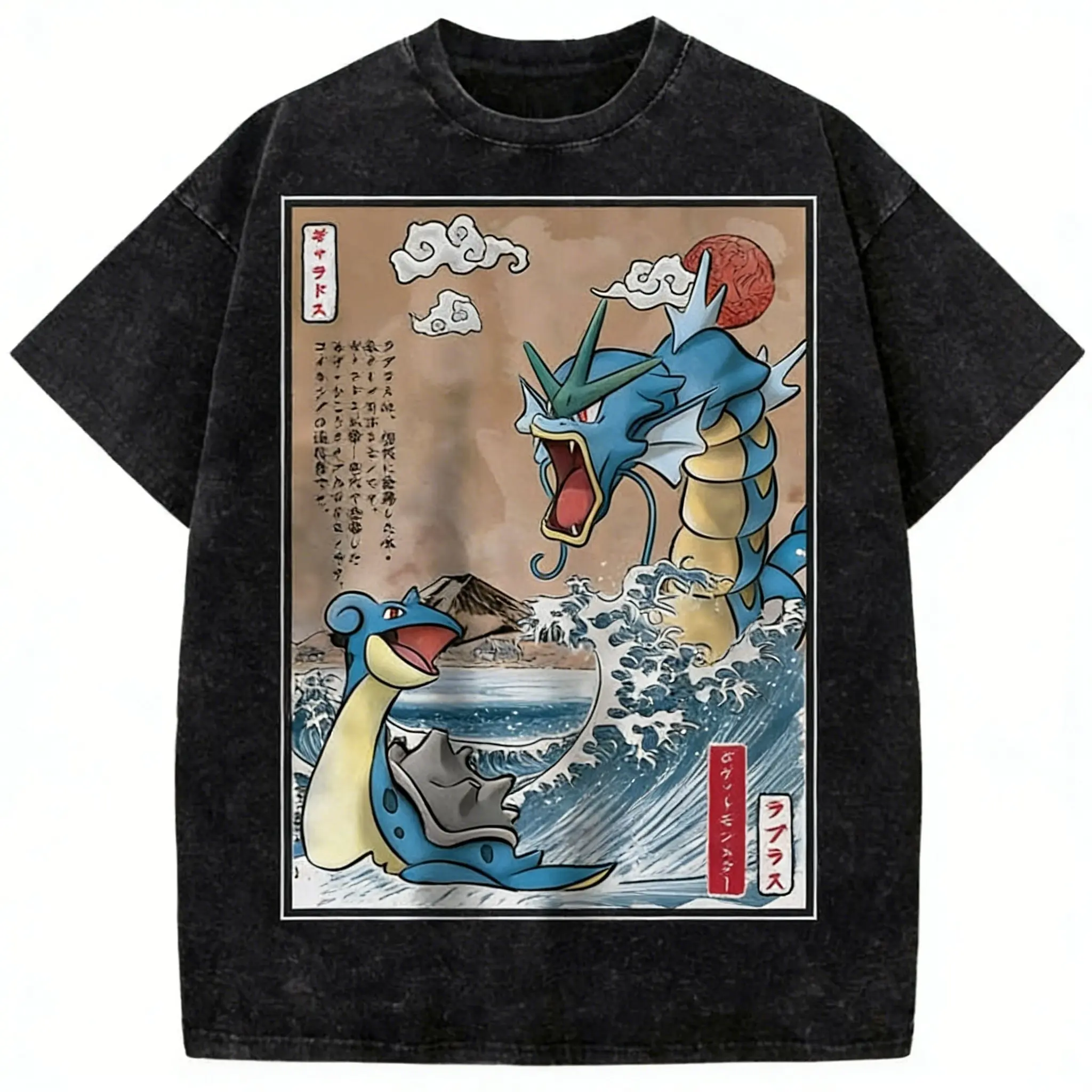 Unisex Graphic Tee Pokemon Washed T-Shirt Man Women Oversized Vintage Short Sleeve Tee Casual Tops Y2k Summer 2026 Harajuku