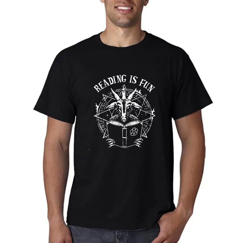 Bophomet Soton T-Shirt Reoding Is Fun T Shirt Printed Short Sleeve T Shirt Gothic Style T Shirt Gift T Shirt Unisex(1)