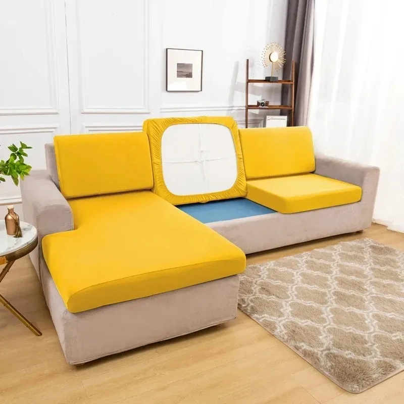 Elastic Stretch Sofa Cushion Cover for Living Room Pet-friendly Washable Spandex Slipcover Custom Fitted Sofa Cover for Home