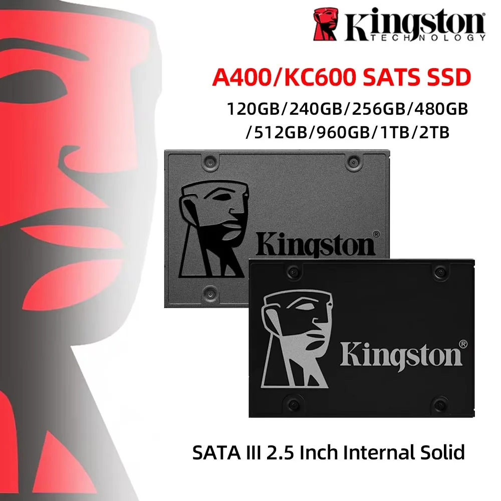 kingston a400 120gb 240gb 480gb 960gb kc600 ssd 1tb 256gb 512gb 2tb sata 25 unidade de estado solido interna hdd disco rigido hd ssd 01