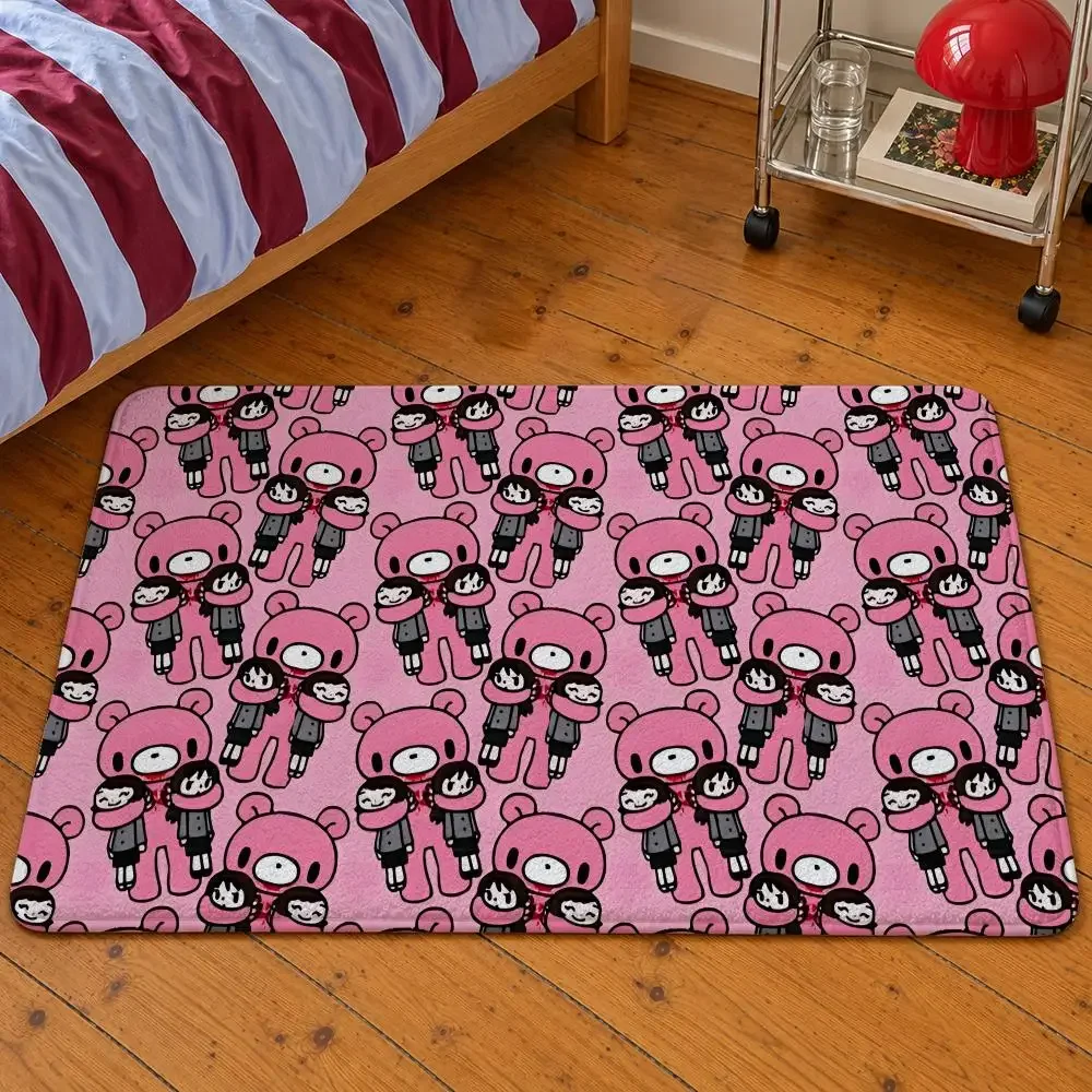 Character Gloomy Bear Pity Bloody Claws Floor Mat Soft Flannel Entrance Doormat Non-Slip Washable Rug For Bedroom Home Decor