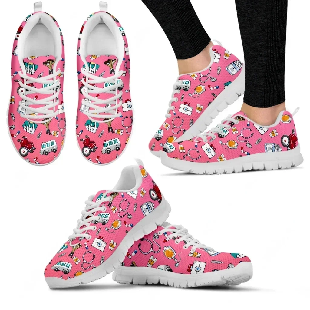 Nurse Casual Shoes For Women Ambulance Medical Equipment Sneakers Comfortable Lace-up First Aid Medical Shoes Mujer