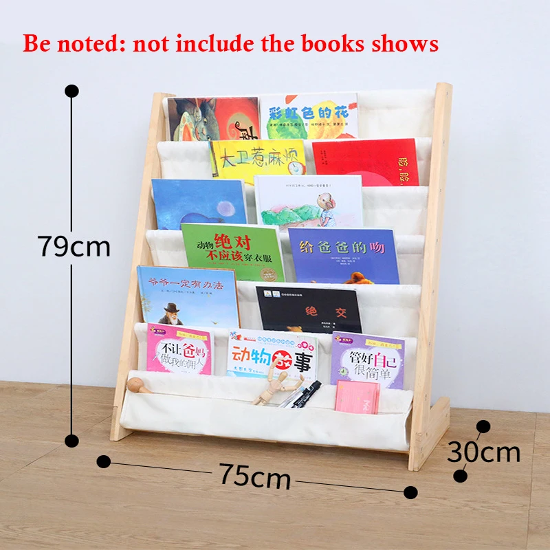 Bookshelf Kids Single-Sided  Birch Plywood Wooden Library Bookcase  bookshelf for classroom